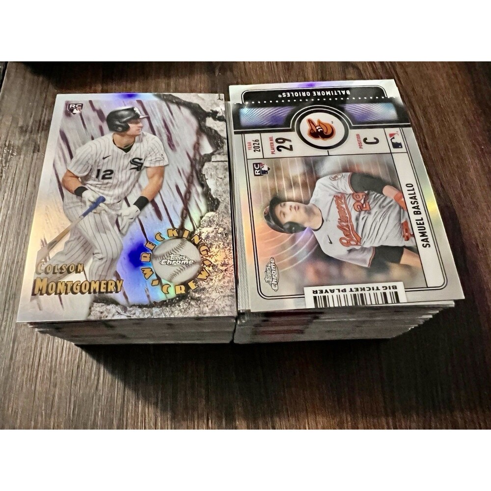 2026 Topps Chrome Baseball Lot Of 130 Cards